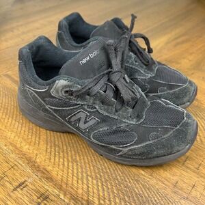 New Balance 993 Shoes GS Boys‎ 3.5 Black Suede Running Sneakers GC993TB